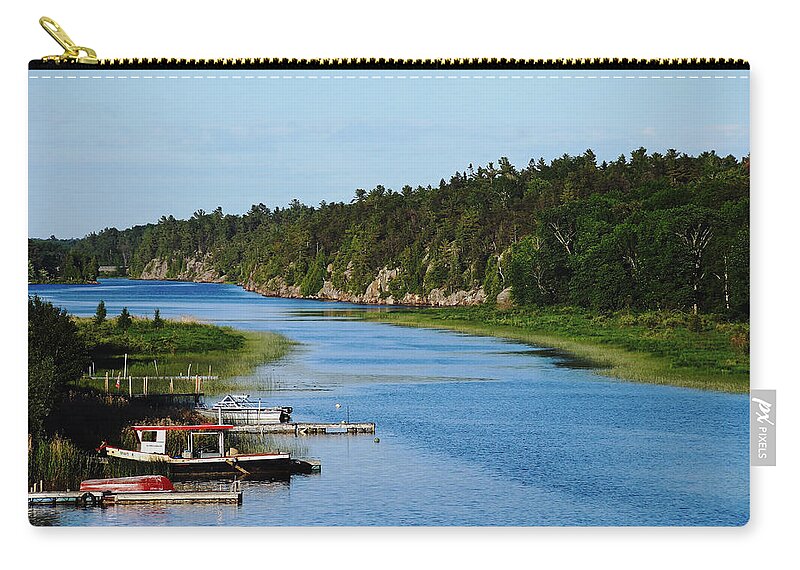 Key River Zip Pouch featuring the photograph Key River by Debbie Oppermann