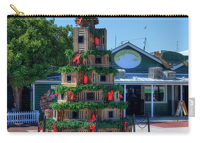 Key Zip Pouch featuring the photograph Key West Christmas by Ules Barnwell