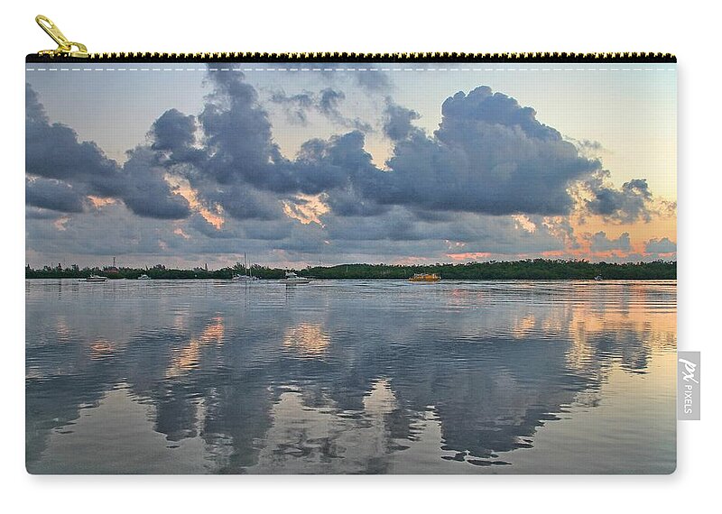 Sunrise Zip Pouch featuring the photograph Key West Sunrise 7 by Bob Slitzan