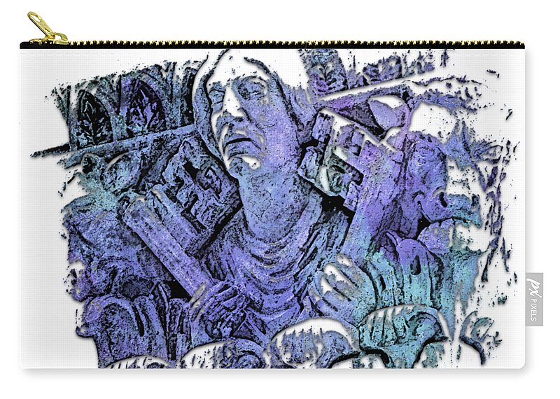 Keys Zip Pouch featuring the photograph Keys To The City Berry Blues 3 Dimensional by DiDesigns Graphics