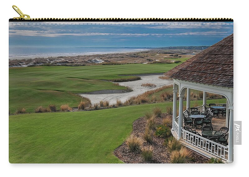 Connie Mitchell Photography Zip Pouch featuring the photograph Kiawah Island Ocean Golf Course by Connie Mitchell