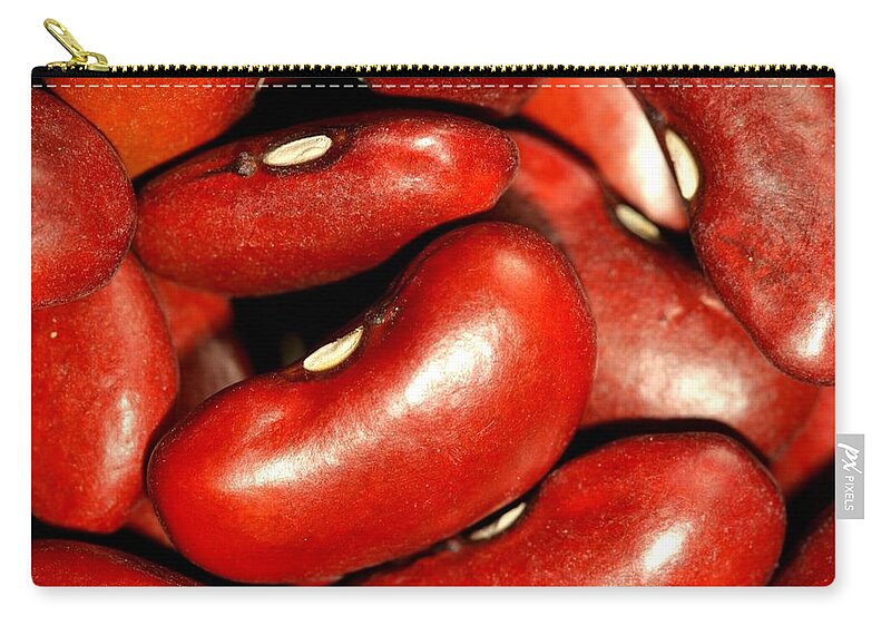 Kidney Beans Chili Bean Red Food Macro Close-up Zip Pouch featuring the photograph Kidney Beans by Ian Sanders