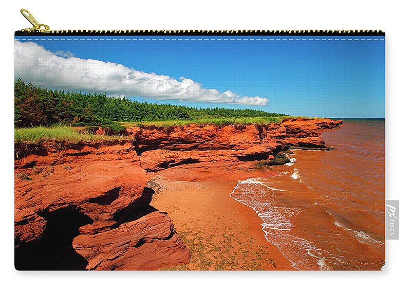 Canada Zip Pouch featuring the photograph Kildare Capes by Gary Corbett