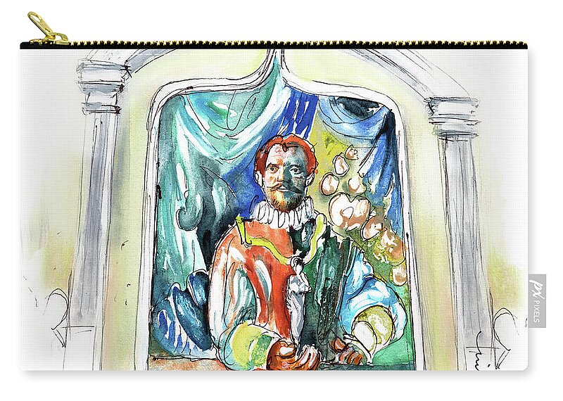Travel Zip Pouch featuring the painting Kittows Of Fowey by Miki De Goodaboom