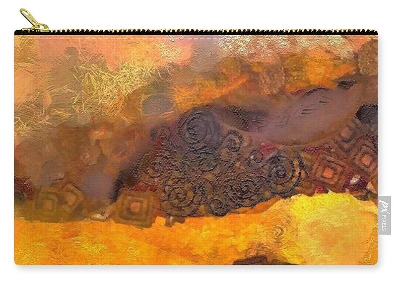 Abstract Zip Pouch featuring the painting Klimpt Study No. 1 by Lelia DeMello