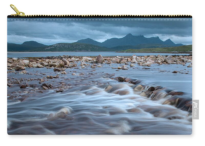 River Zip Pouch featuring the photograph Kyle of Tongue by David Lichtneker