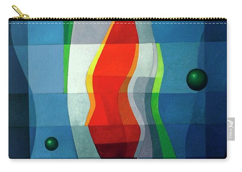 #abstract Zip Pouch featuring the painting La Isla by Alberto DAssumpcao