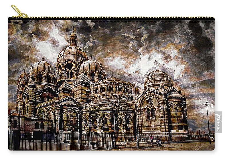 Architecture Zip Pouch featuring the photograph La Major 25 by Jean Francois Gil