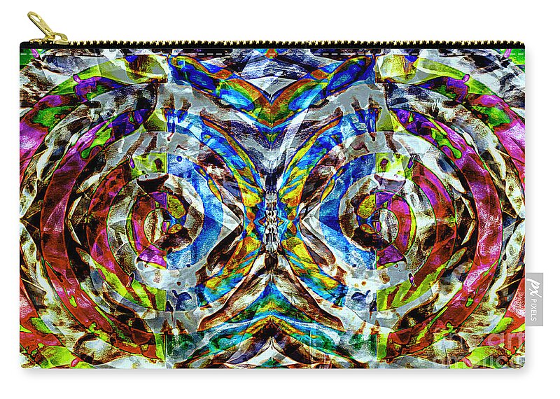 Labyrinth Zip Pouch featuring the painting Labyrinth of the mind by Jolanta Anna Karolska