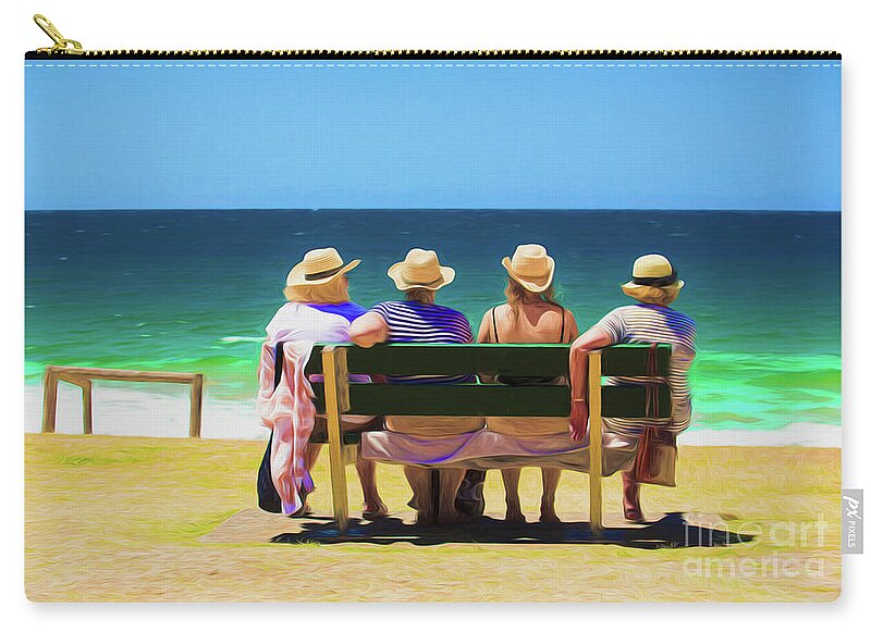 Ladies In Hats Carry-all Pouch featuring the photograph Ladies day out by Sheila Smart Fine Art Photography