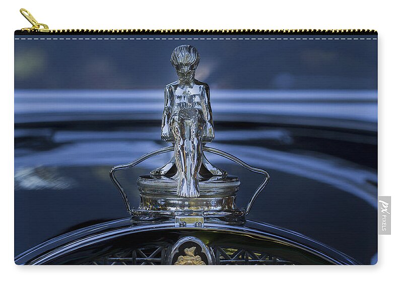 Car Zip Pouch featuring the photograph Shadowed Sliding Boy by Jean Noren