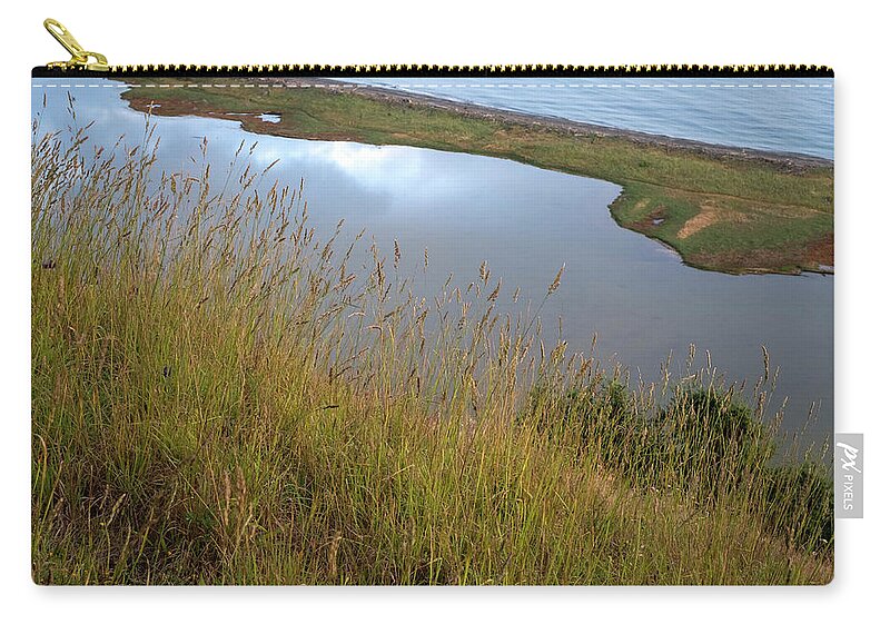 Scenic Zip Pouch featuring the photograph Lagoon at Ebeys Landing by Mary Lee Dereske