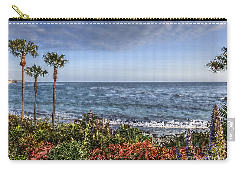 Laguna Beach Ca Zip Pouch featuring the photograph Laguna Beach Heisler Cove by David Zanzinger
