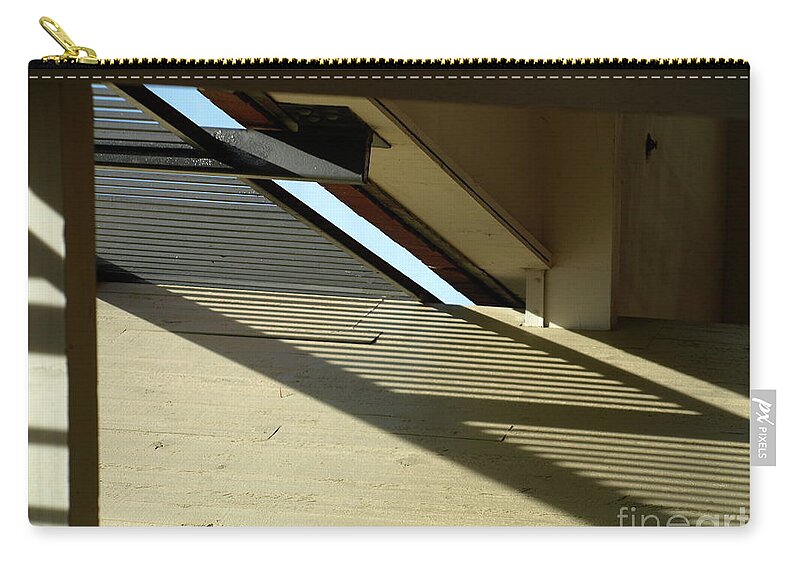 Abstract Zip Pouch featuring the photograph LaJollaStairWell by Mary Kobet