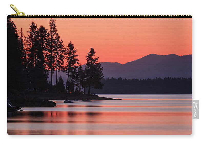 Landscape Zip Pouch featuring the photograph Lake Almanor Twilight by James Eddy