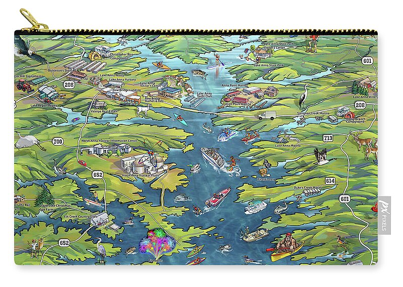 Fun Carry-all Pouch featuring the photograph Lake Anna, VA by Maria Rabinky