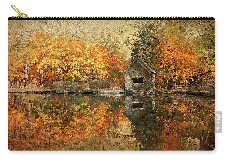 Lake House Zip Pouch featuring the photograph Lake House by Diana Angstadt