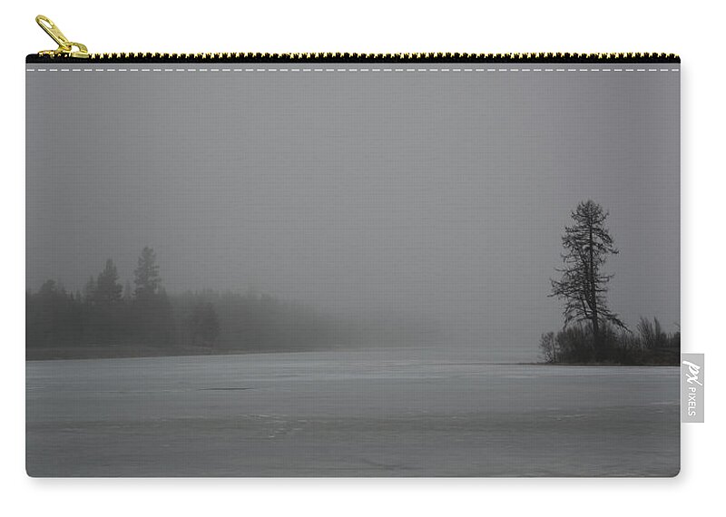 Lake Zip Pouch featuring the photograph Lake in Winter by Whispering Peaks Photography