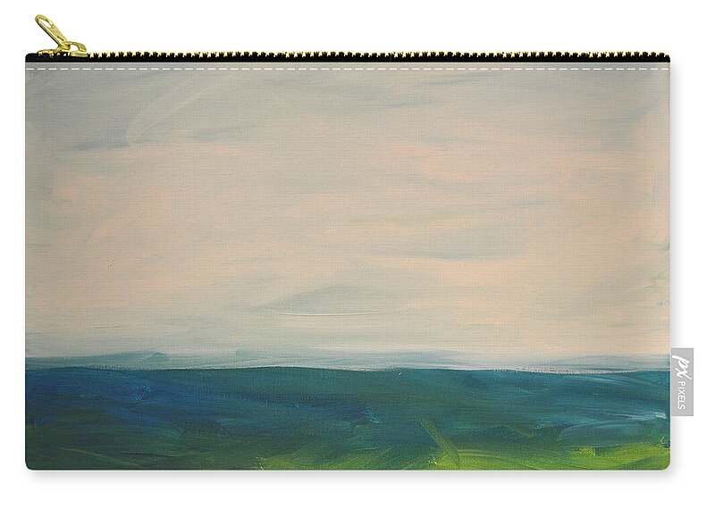 Lake Zip Pouch featuring the painting Lake Michigan by Tim Nyberg