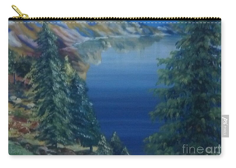 Lake Carry-all Pouch featuring the painting Lake by Saundra Johnson