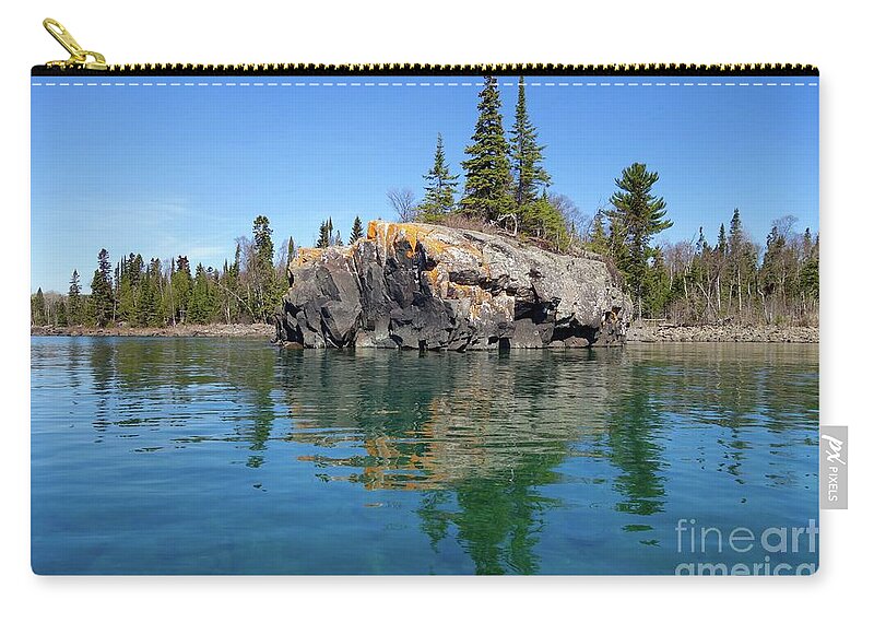 Reflections Zip Pouch featuring the photograph Lake Superior from my Kayak by Sandra Updyke