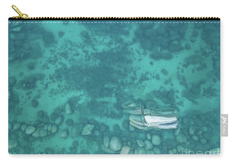 Bonsai Rock Zip Pouch featuring the photograph Lake Tahoe Clear Water by Michael Ver Sprill