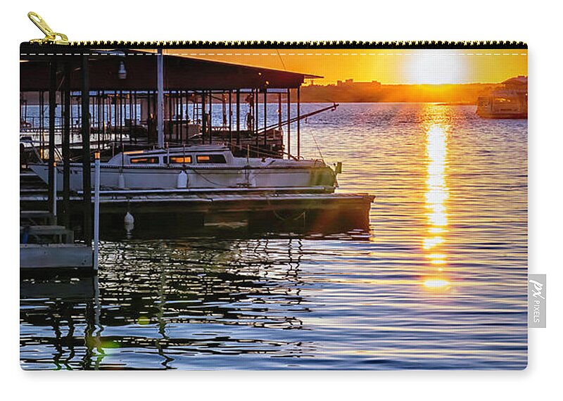  Zip Pouch featuring the photograph Lake Travis by Walt Foegelle