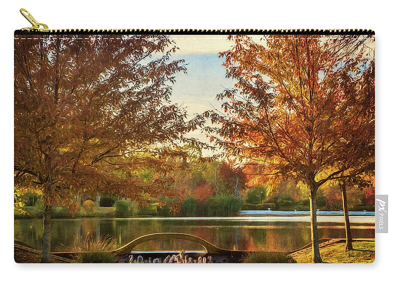 Lake Zip Pouch featuring the photograph Lakeside by Cathy Kovarik