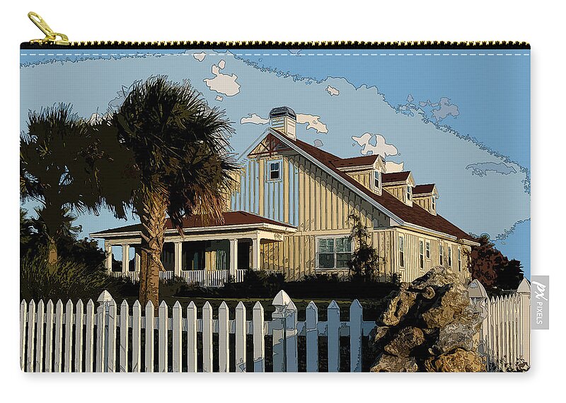 Architecture Zip Pouch featuring the photograph Lakeside Cottage by James Rentz