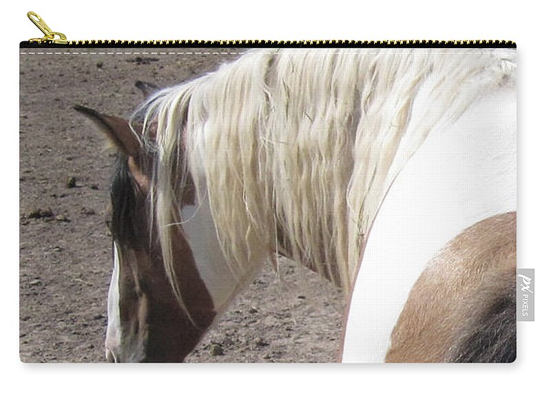 Horse Zip Pouch featuring the photograph Lakna by Brandy Woods