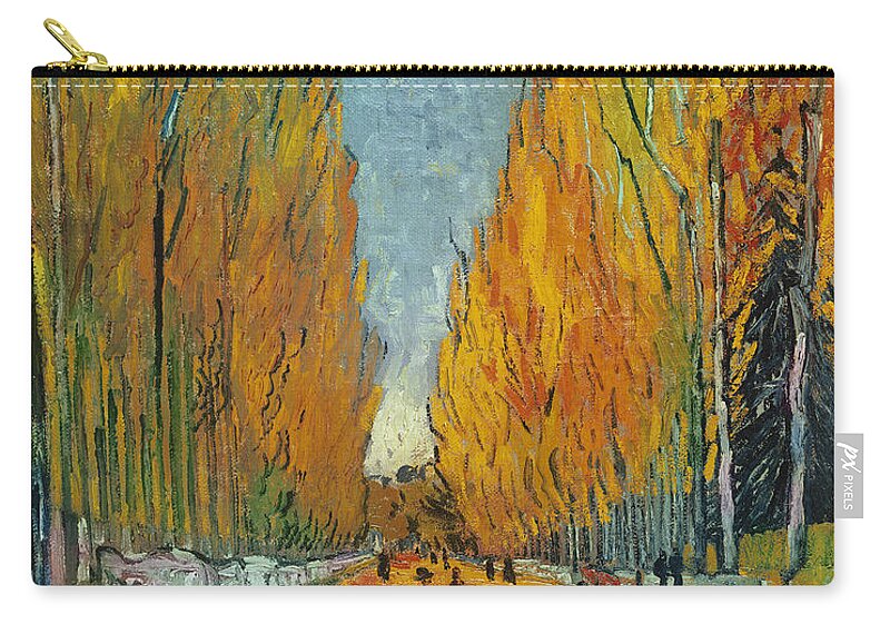 Park Zip Pouch featuring the painting L'Allee des Alyscamps Arles by Vincent van Gogh