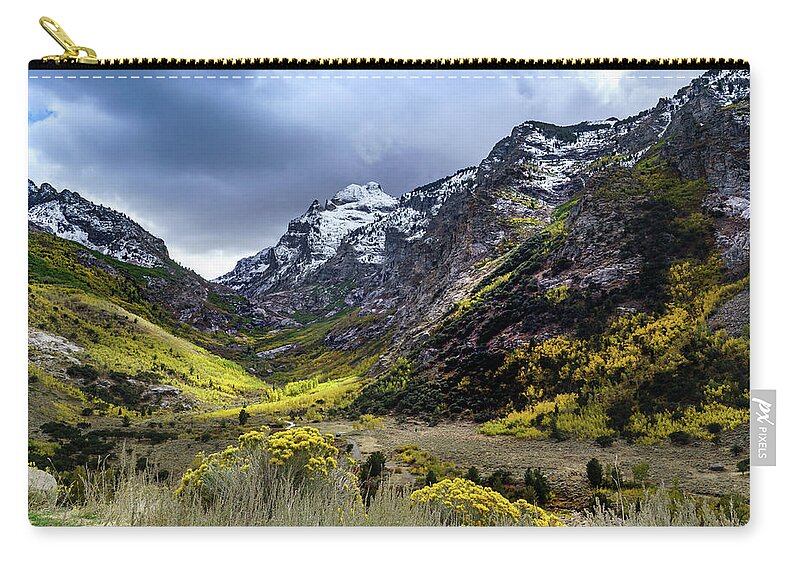 Lamoille Zip Pouch featuring the photograph Lamoille Canyon in Fall by Janis Knight