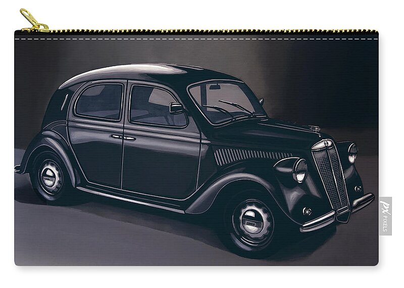 Lancia Ardea Zip Pouch featuring the painting Lancia Ardea 1939 Painting by Paul Meijering