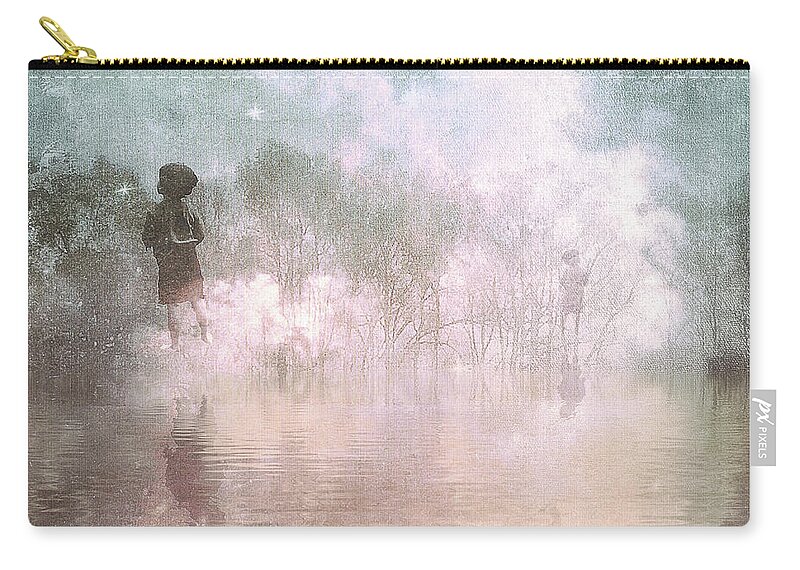  Zip Pouch featuring the digital art Land Of Ascension by Melissa D Johnston