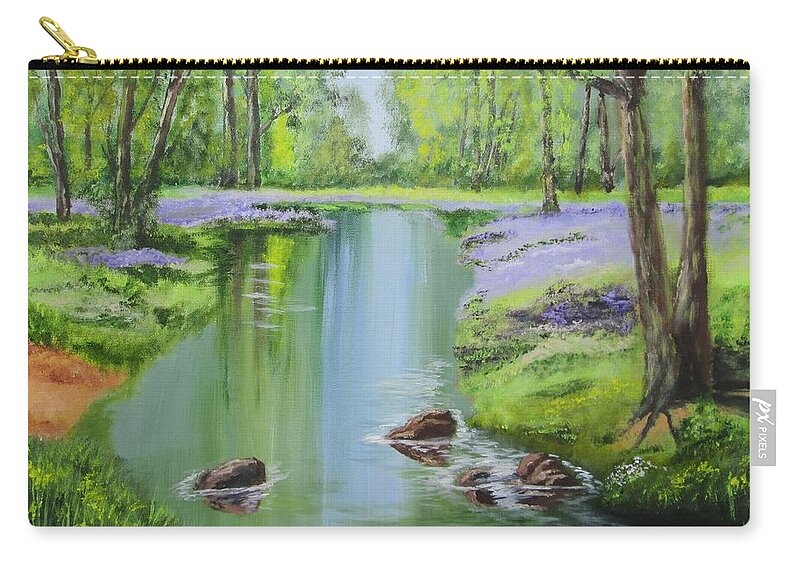  Zip Pouch featuring the painting Landscape 7 by Robert Clark
