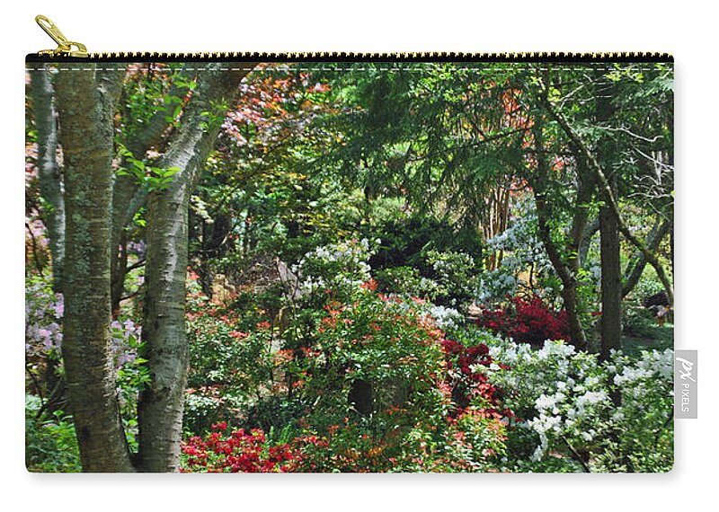 Kaleidoscope Zip Pouch featuring the photograph Landscape Bloom by Jost Houk