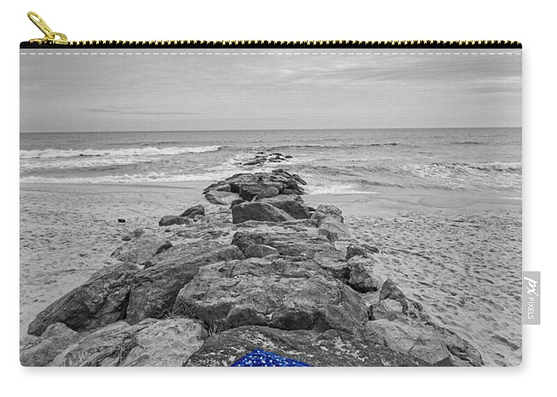 Lashley Zip Pouch featuring the photograph Lashley Beach Freedom by Robert Seifert