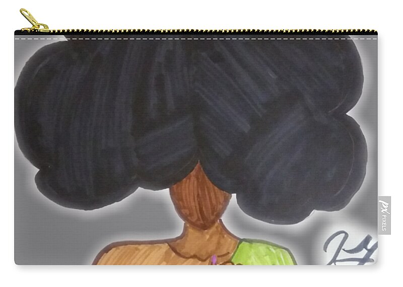 Black Girl Zip Pouch featuring the photograph Lashon by Artist Sha