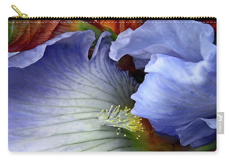Iris Carry-all Pouch featuring the photograph Last Iris by Karen Lynch
