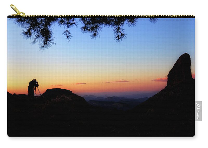 Sunset Zip Pouch featuring the photograph Last Light by Hans Brakob