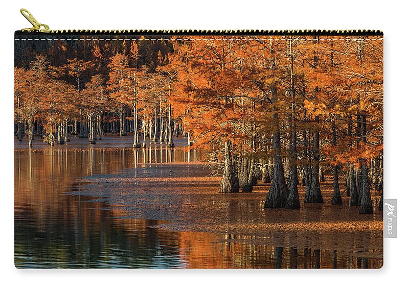 Autumn Zip Pouch featuring the photograph Last Light on Late Autumn by Eric Albright