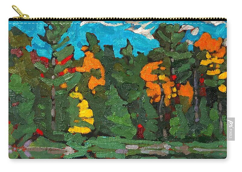 1824 Zip Pouch featuring the painting Late Afternoon October by Phil Chadwick
