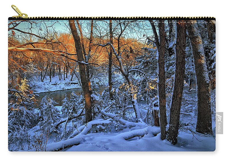 Landscape Zip Pouch featuring the photograph Late Afternoon Winter Light by Bruce Morrison