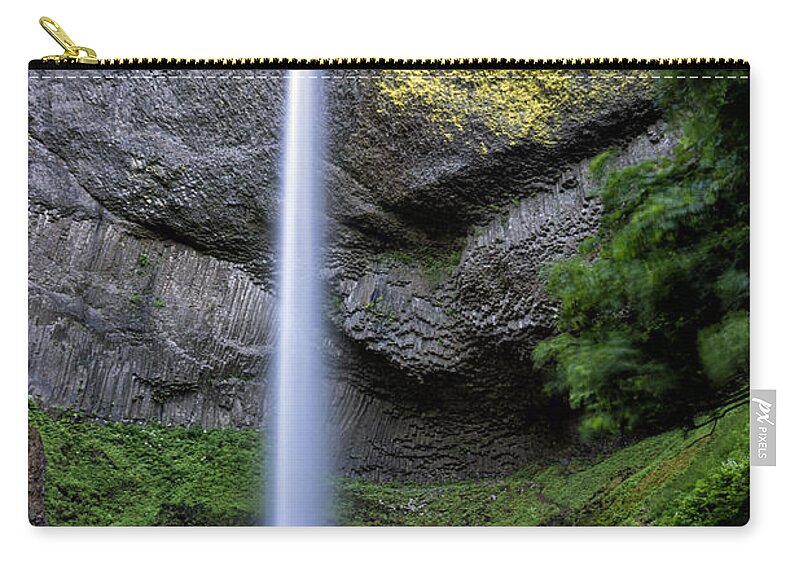 Oregon Zip Pouch featuring the photograph Latourell Water Fall Oregon DSC05430 by Greg Kluempers