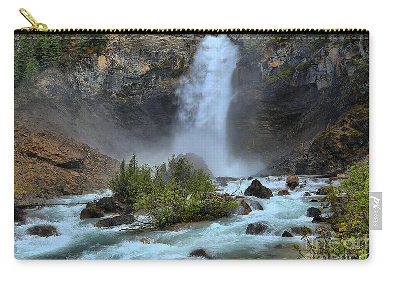 Laughing Falls Zip Pouch featuring the photograph Laughing Falls by Adam Jewell