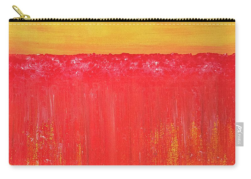 Lava Zip Pouch featuring the painting Lava Flow by Amanda Sheil