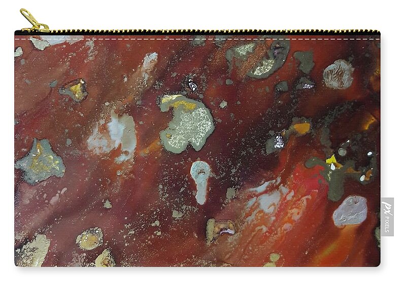 Alcohol Zip Pouch featuring the painting Lava Flow by Terri Mills