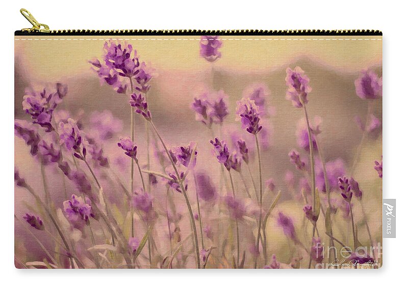 Summer Zip Pouch featuring the painting Lavender dreaming ... by Chris Armytage