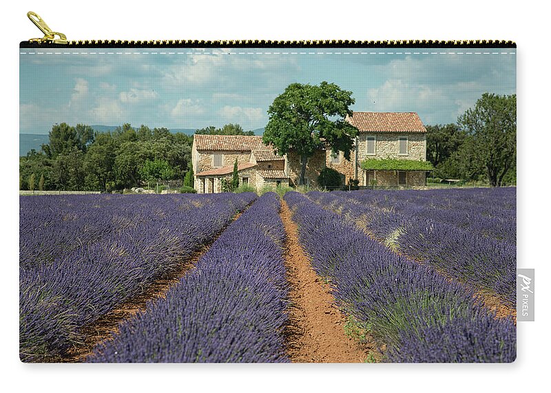 Lavender Zip Pouch featuring the photograph Lavender Field by Wade Aiken