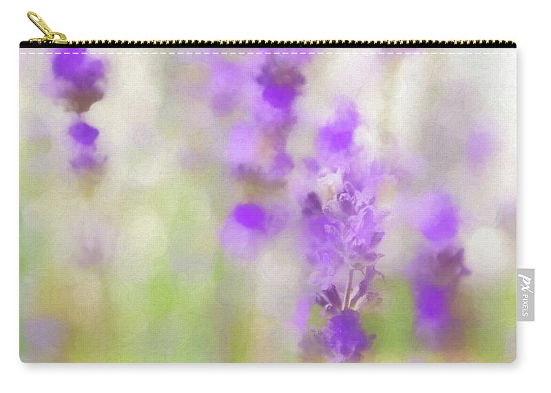 Lavender Zip Pouch featuring the photograph Lavender Fields Forever by Andrea Kollo
